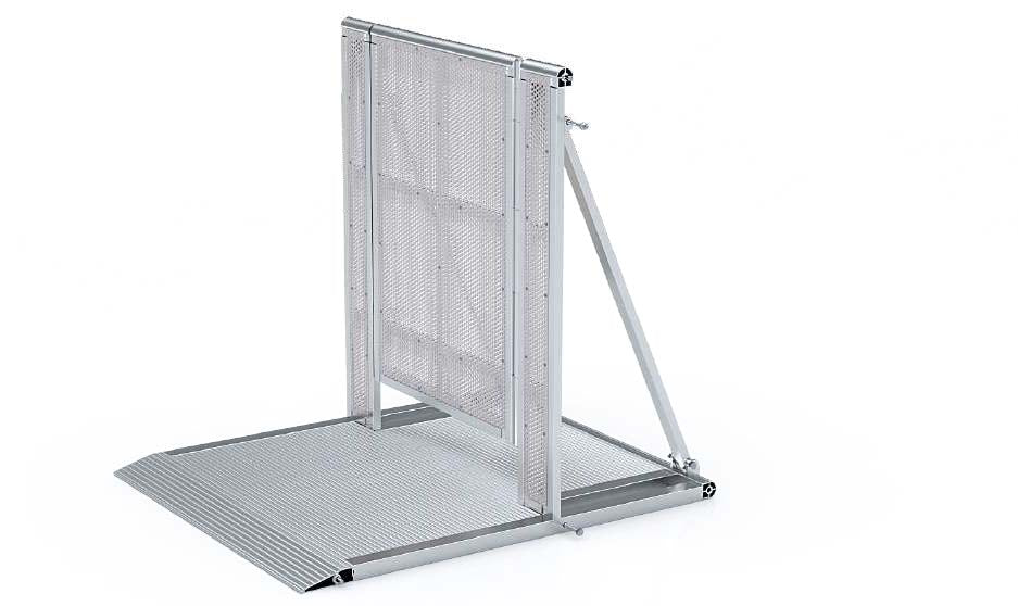 Stage ProPit Barrier with Door and Cable Duct 1M